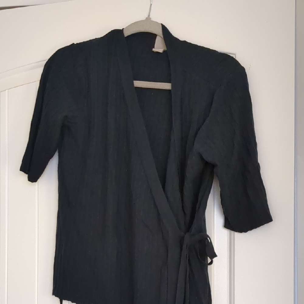 Navy Wrap Cardigan